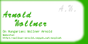 arnold wollner business card